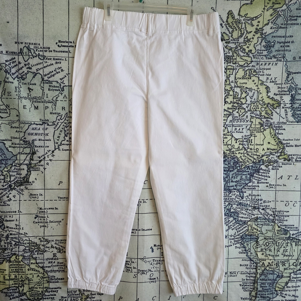 Tinseltown White Elastic Waist Pants